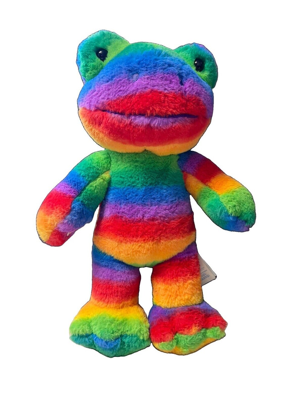 Build A Bear BAB Rainbow Pride Frog Stuffed Animal Plush 16 Inches Retired